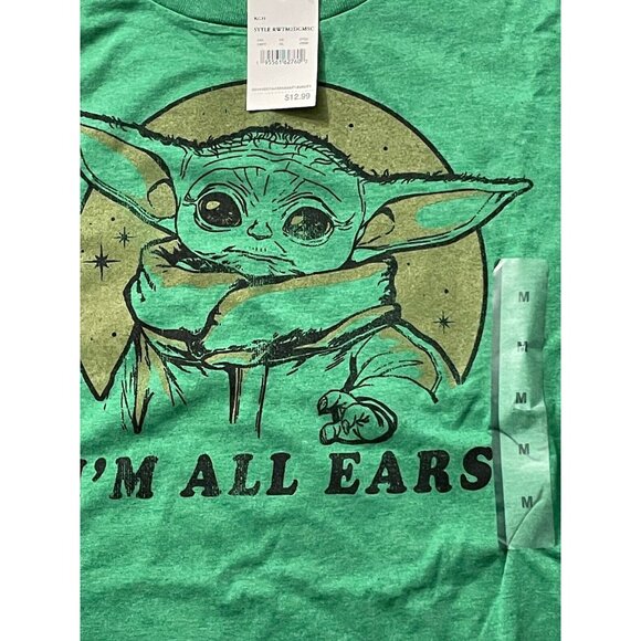 Star Wars Yoda “I’m All Ears” Green T-Shirt Men’s Size Medium NWT - Picture 4 of 8